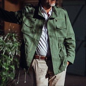 NWT! 🇫🇷 Les Canebiers Military-Style Jacket - Green